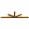 Ekena Millwork Saratoga Rough Sawn Timber Gable Bracket, Western Red Cedar, 96"W x 28"H x 4"D x 4"F, 7/12 Pitch GBW096X28X0404SAR00RWR - alternate 2